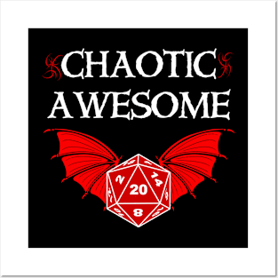 Chaotic Awesome Dragon Dice Tabletop RPG DM Gift Posters and Art